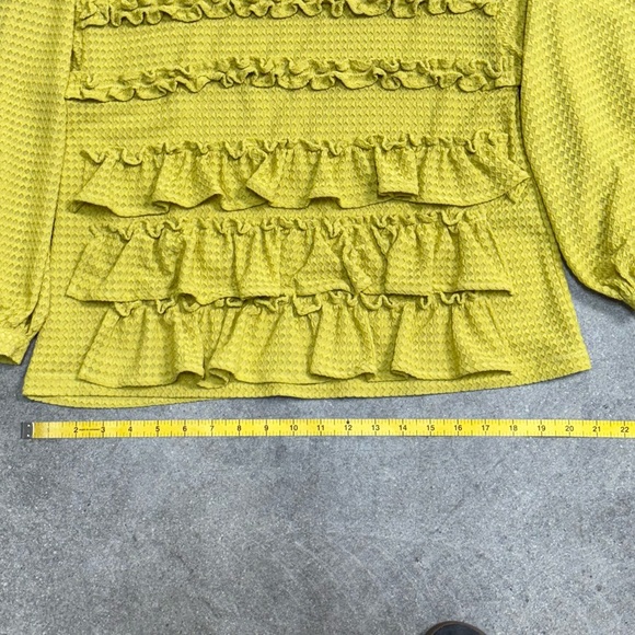 Yellow Ruffled Women's Top - Picture 6 of 8